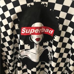 Black and White Long Crop Top